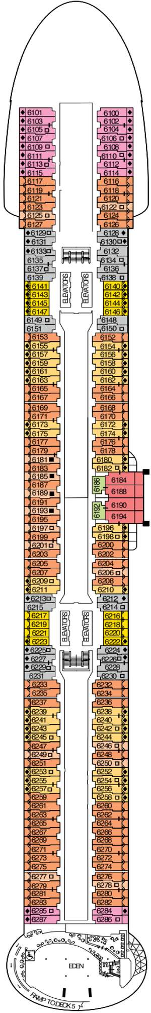 Deck plan for Celebrity Edge