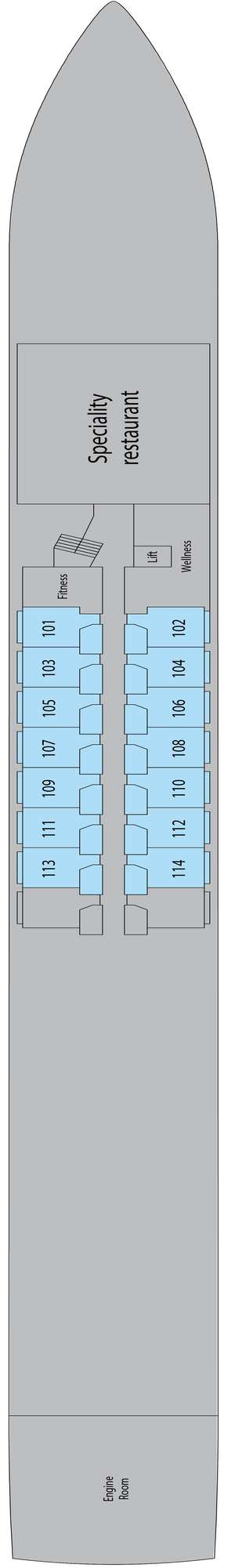 Deck plan for MS Riviera Resplendence