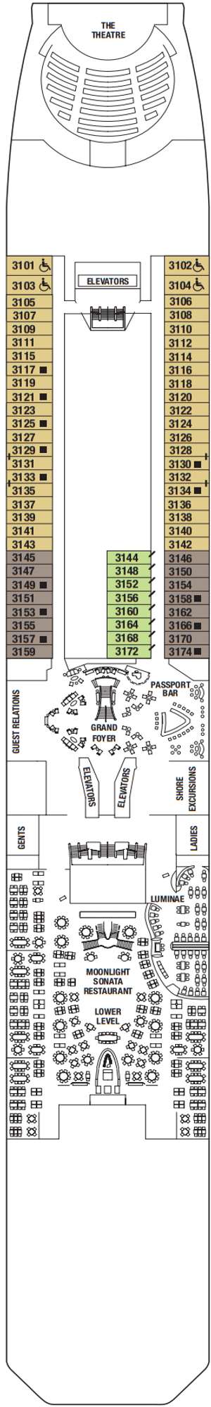 Deck plan for Celebrity Eclipse