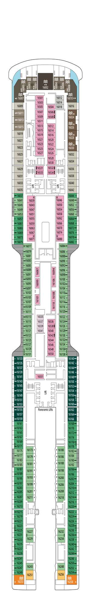 Deck plan for MSC World Asia