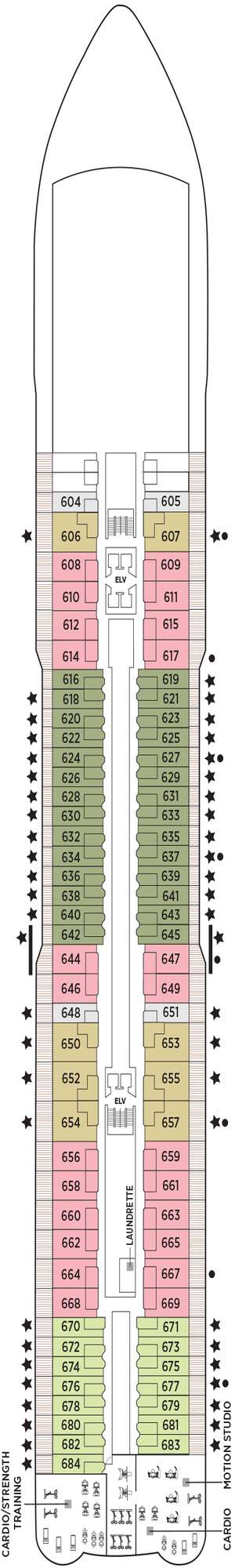 Deck plan for Regent Seven Seas Splendor