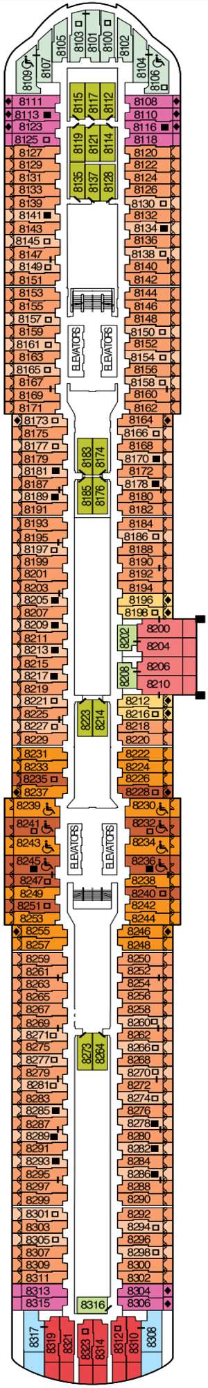 Deck plan for Celebrity Edge
