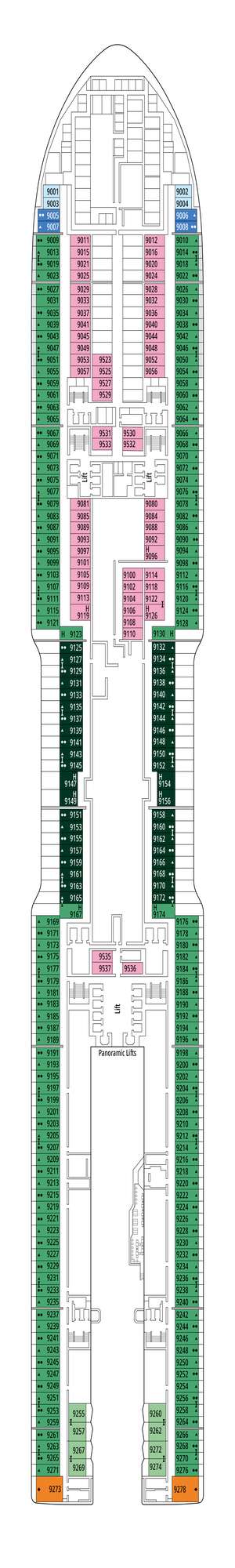 Deck plan for MSC World Asia