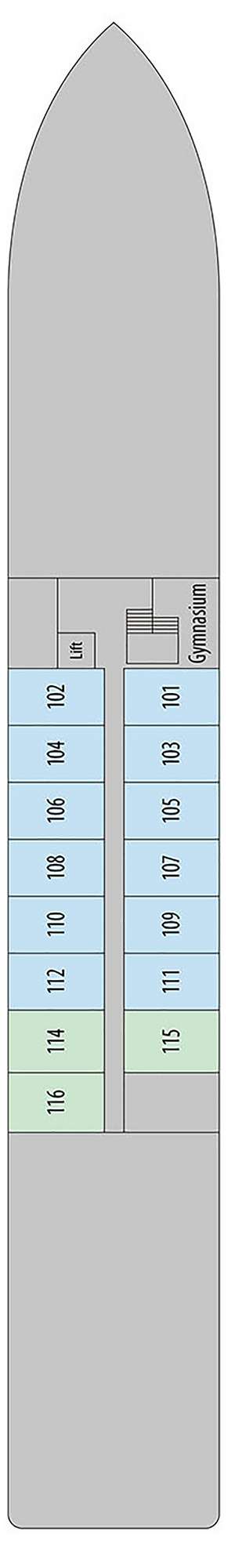 Deck plan for MS Douro Elegance