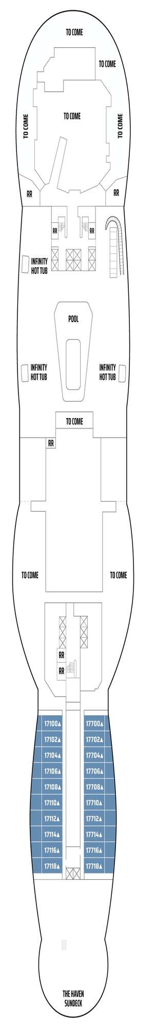 Deck plan for Norwegian Bella