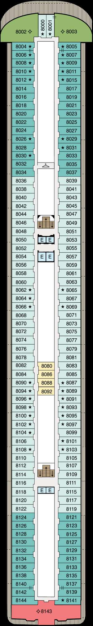 Deck plan for Oceania Marina