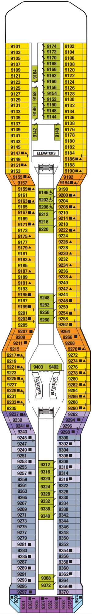 Deck plan for Celebrity Eclipse