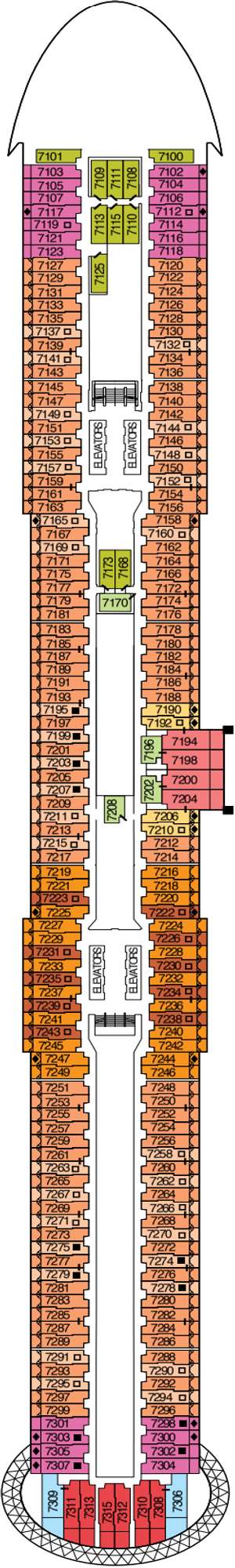 Deck plan for Celebrity Edge