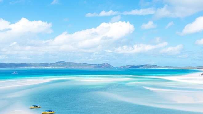 Sink your toes into pure white silica sands