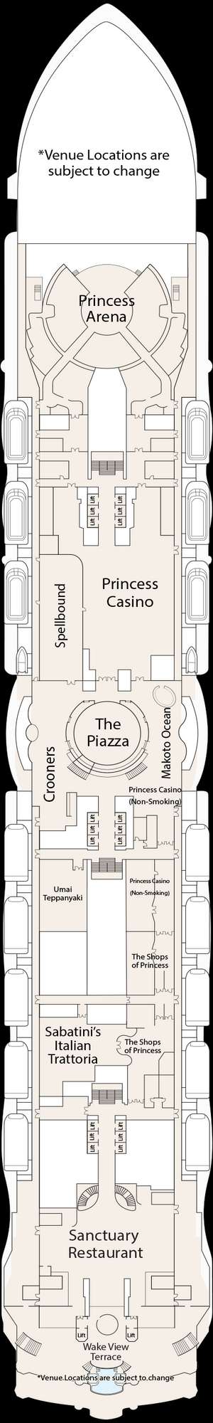 Deck plan for Star Princess
