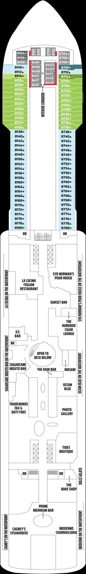 Deck plan for Norwegian Getaway