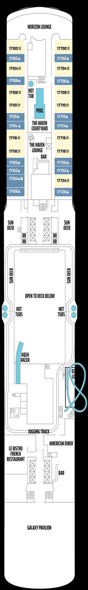 Deck plan for Norwegian Encore
