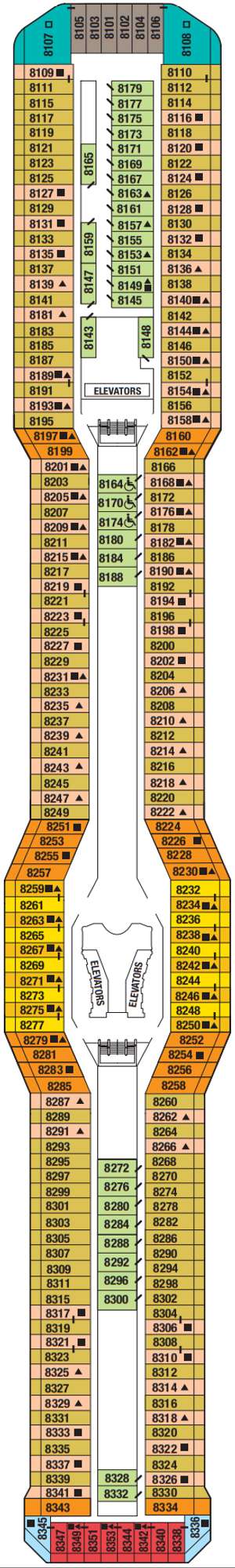 Deck plan for Celebrity Eclipse