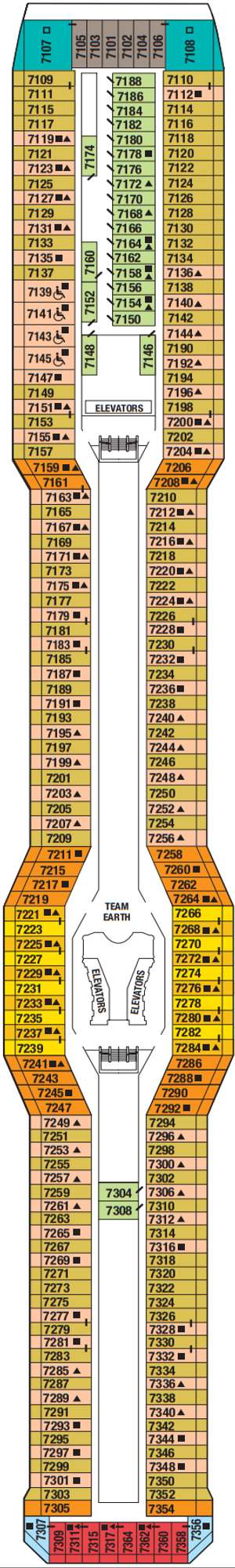 Deck plan for Celebrity Eclipse