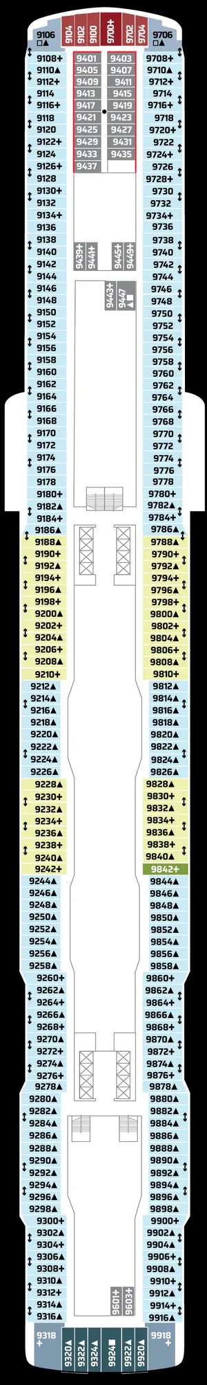 Deck plan for Norwegian Encore