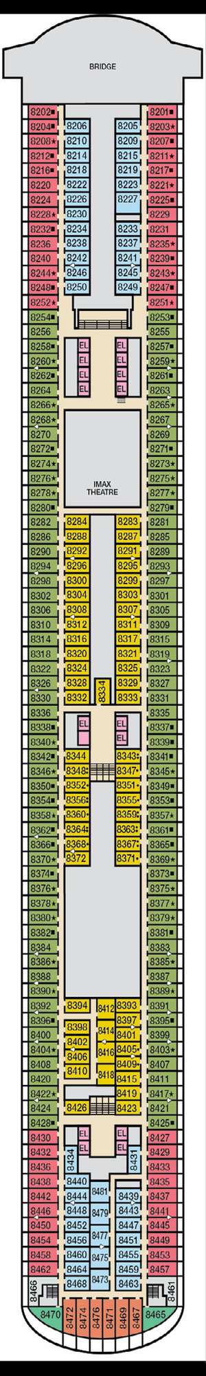 Deck plan for Carnival Horizon