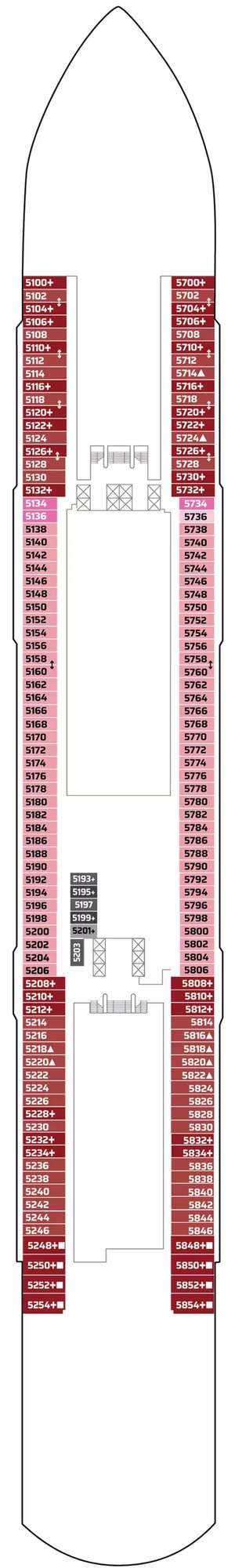 Deck plan for Norwegian Bella