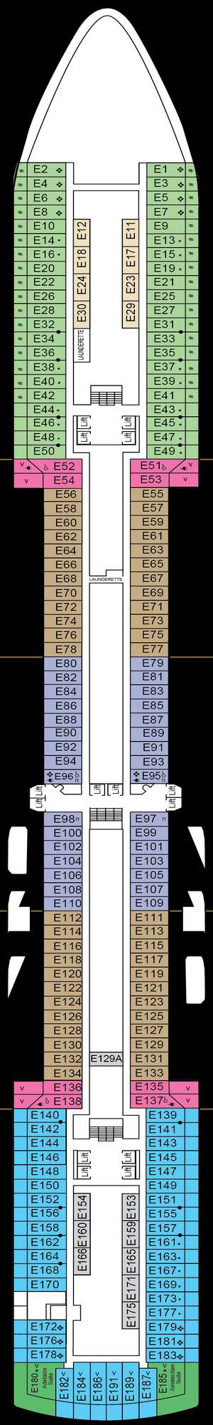 Deck plan for Arcadia