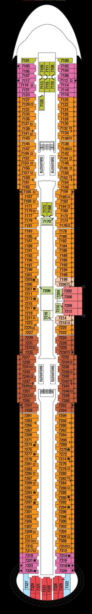 Deck plan for Celebrity Xcel