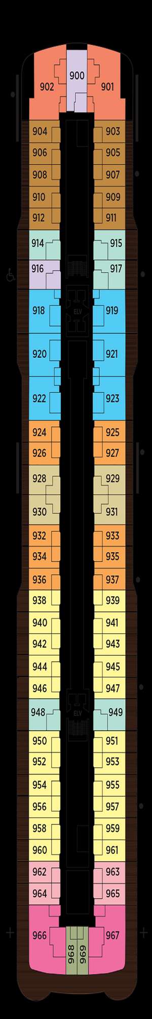 Deck plan for Regent Seven Seas Grandeur