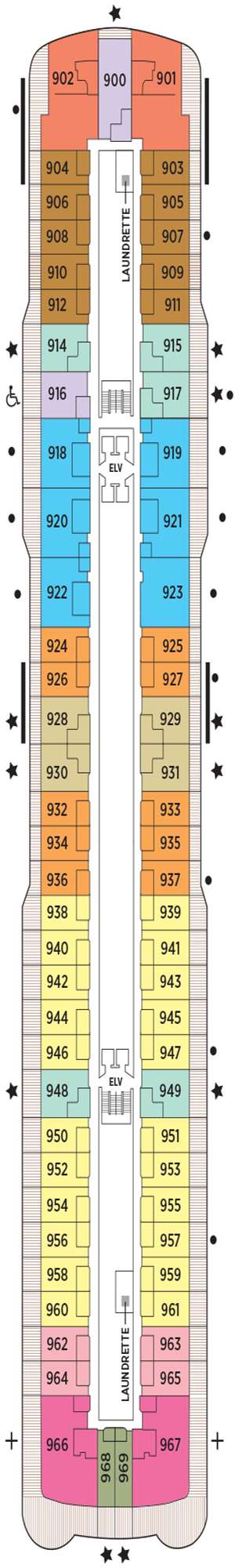 Deck plan for Regent Seven Seas Splendor