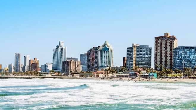 Bask in golden warmth on Durban's soft shores