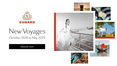Cunard launch w iglu promotional banner