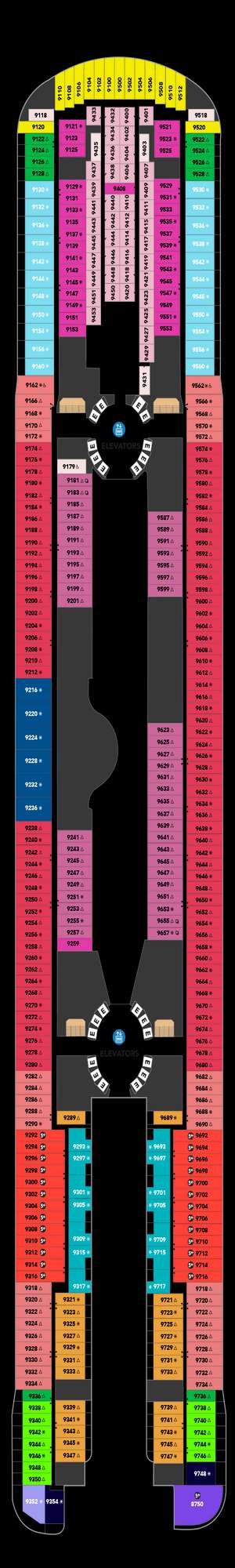 Deck plan for Legend of the Seas