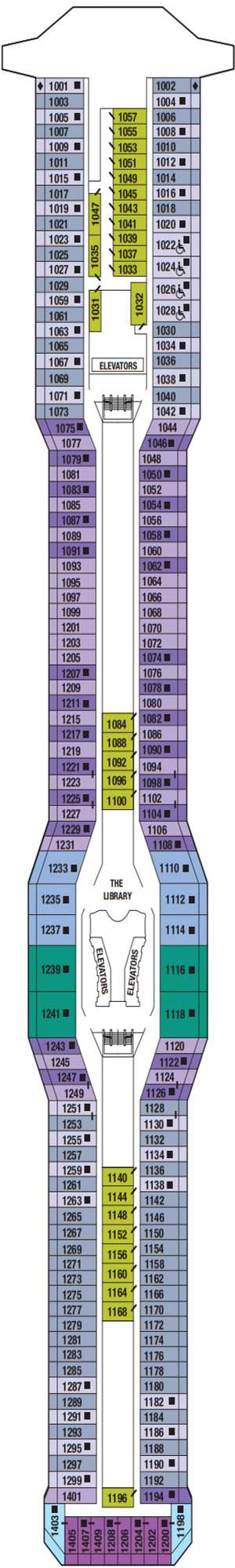 Deck plan for Celebrity Eclipse