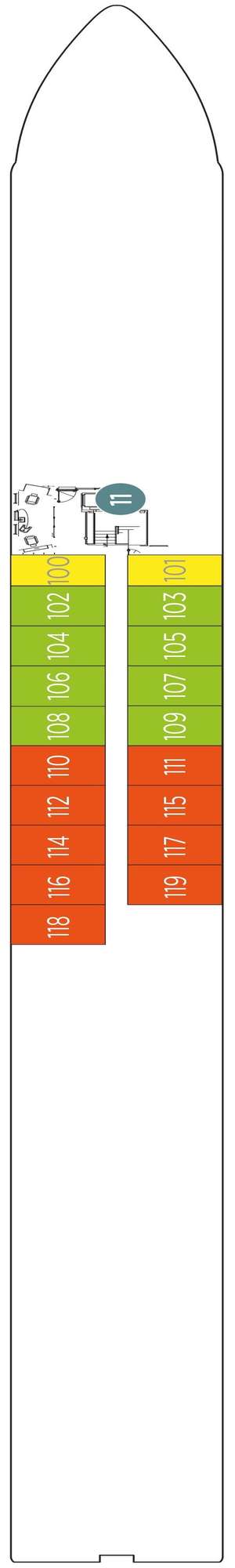 Deck plan for Emerald Luna