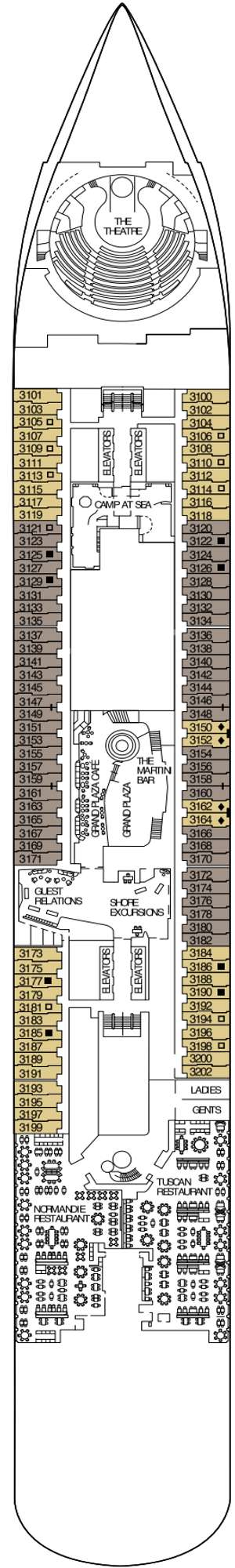 Deck plan for Celebrity Edge