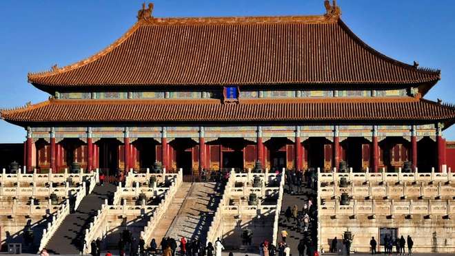 Admire ancient imperial palaces under golden skies