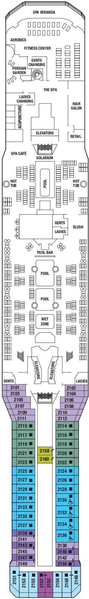Deck plan for Celebrity Eclipse