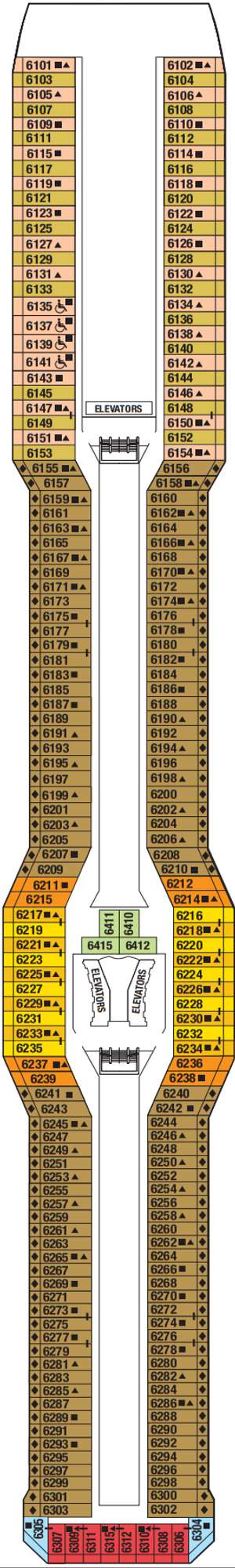 Deck plan for Celebrity Eclipse