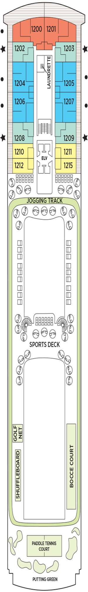 Deck plan for Regent Seven Seas Splendor