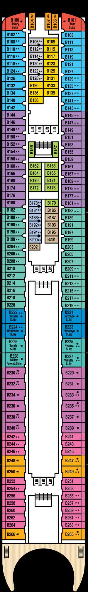 Deck plan for Aurora