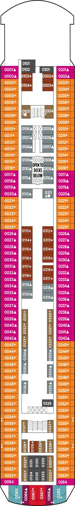 Deck plan for Norwegian Sun