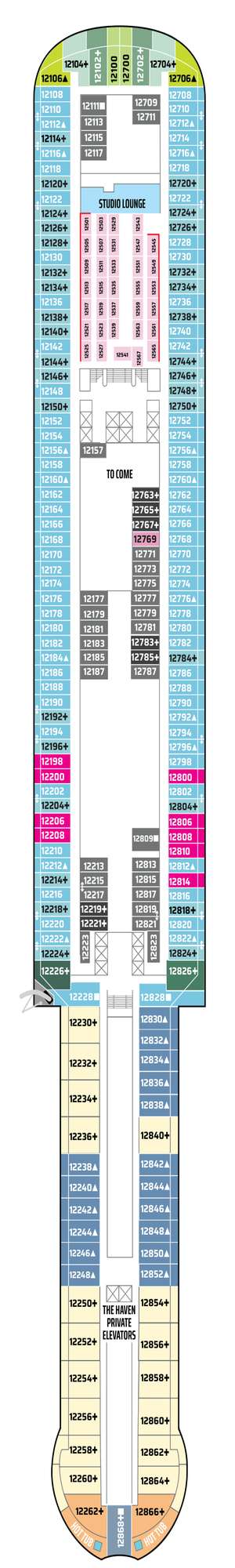 Deck plan for Norwegian Bella