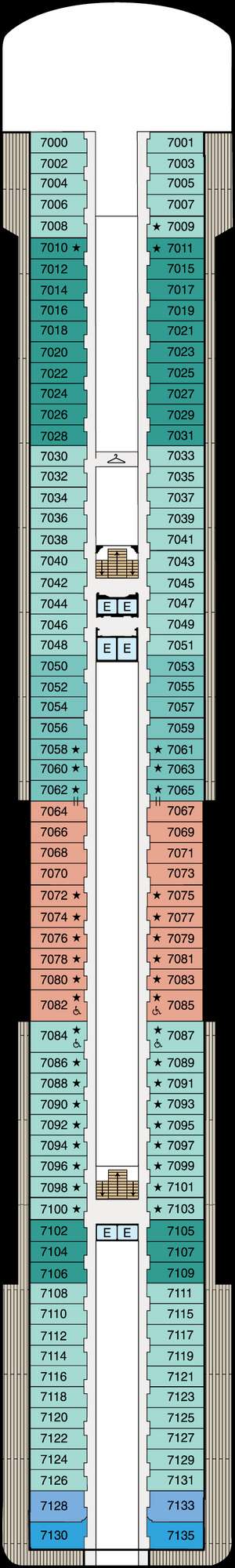 Deck plan for Oceania Marina