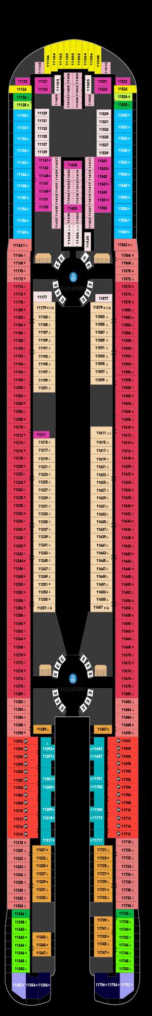 Deck plan for Legend of the Seas