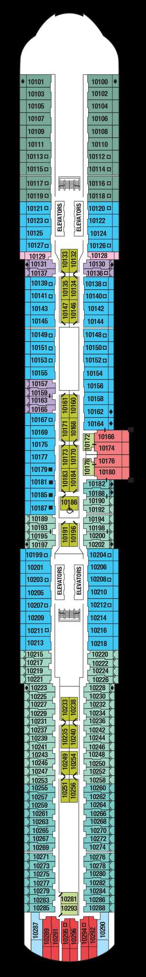 Deck plan for Celebrity Xcel
